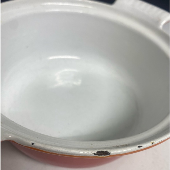 Descoware 17-A 16 FE Flame Orange Covered Casserole Pan Made inBelgium - Picture 9 of 16
